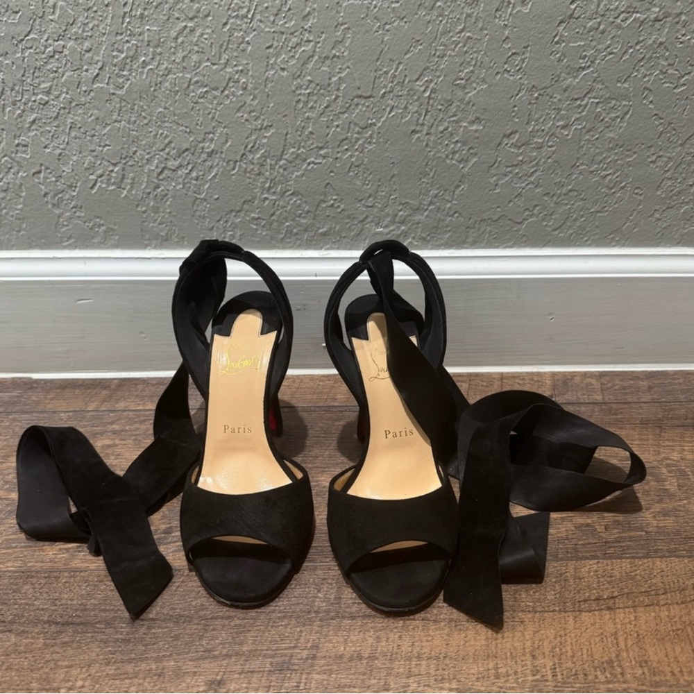 Authentic Christian Louboutin Rose Amelie Ankle-Wrap